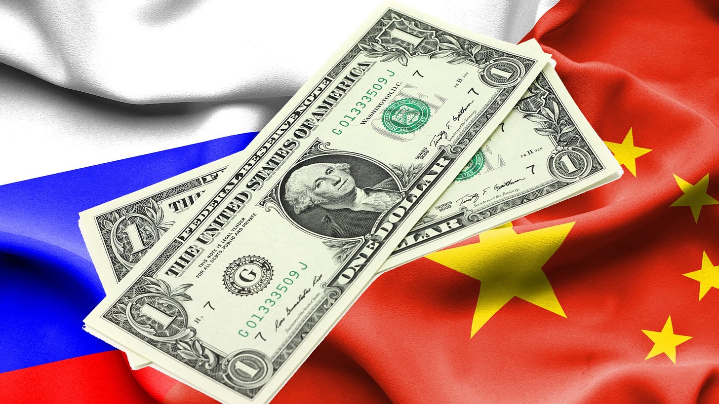 China and Russia ditch dollar in move towards &#39;financial alliance&#39; |  Financial Times