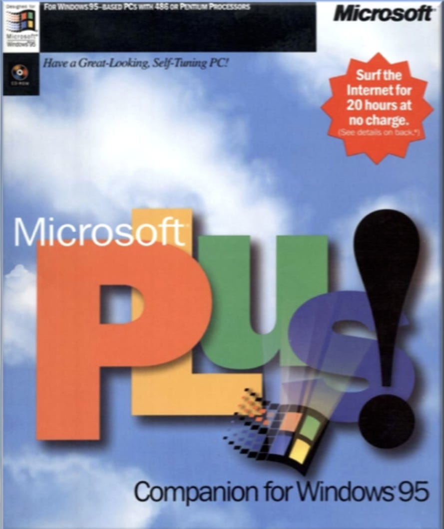 Software box, Microsoft Plus! pack