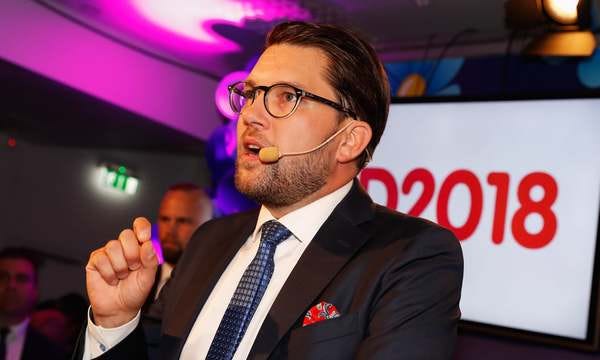  Лідер Шведських демократів 39-річний Йіммі Оккессон знайшов підтримку у виборців