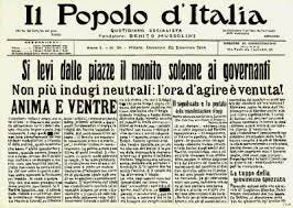 Mussolini's newspaper, Il Popolo d'Italia