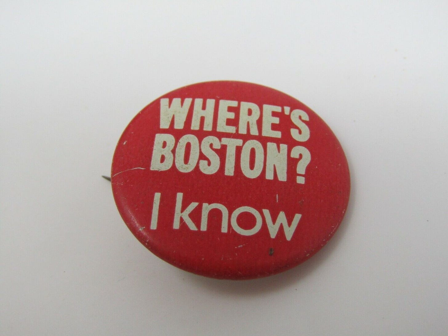 Where's Boston? I Know Pin Button Vintage Massachusetts Souvenir  Collectible | eBay