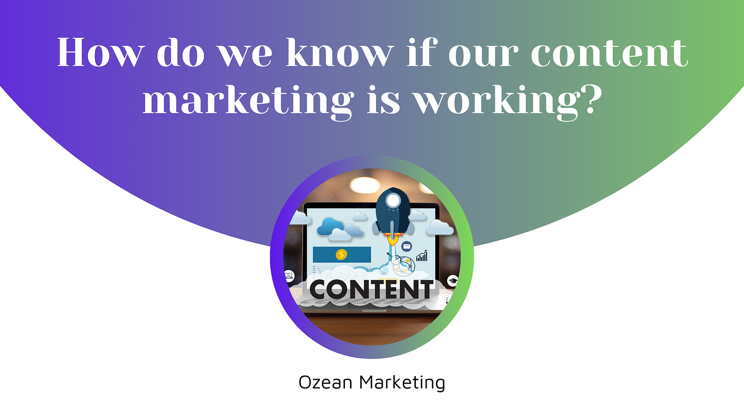How do we know if our content marketing is working?