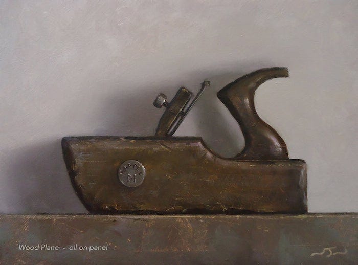 Wood Plane painting by Neil Nelson