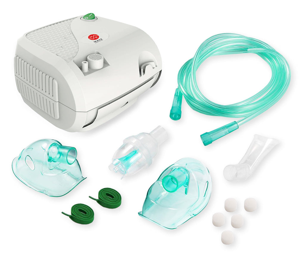 Wave Complete Nebulizer Compressor System with Mask Kits by Wave Medic |  Nebulizers & CPAP Equipment and Supplies – Only Nebulizers