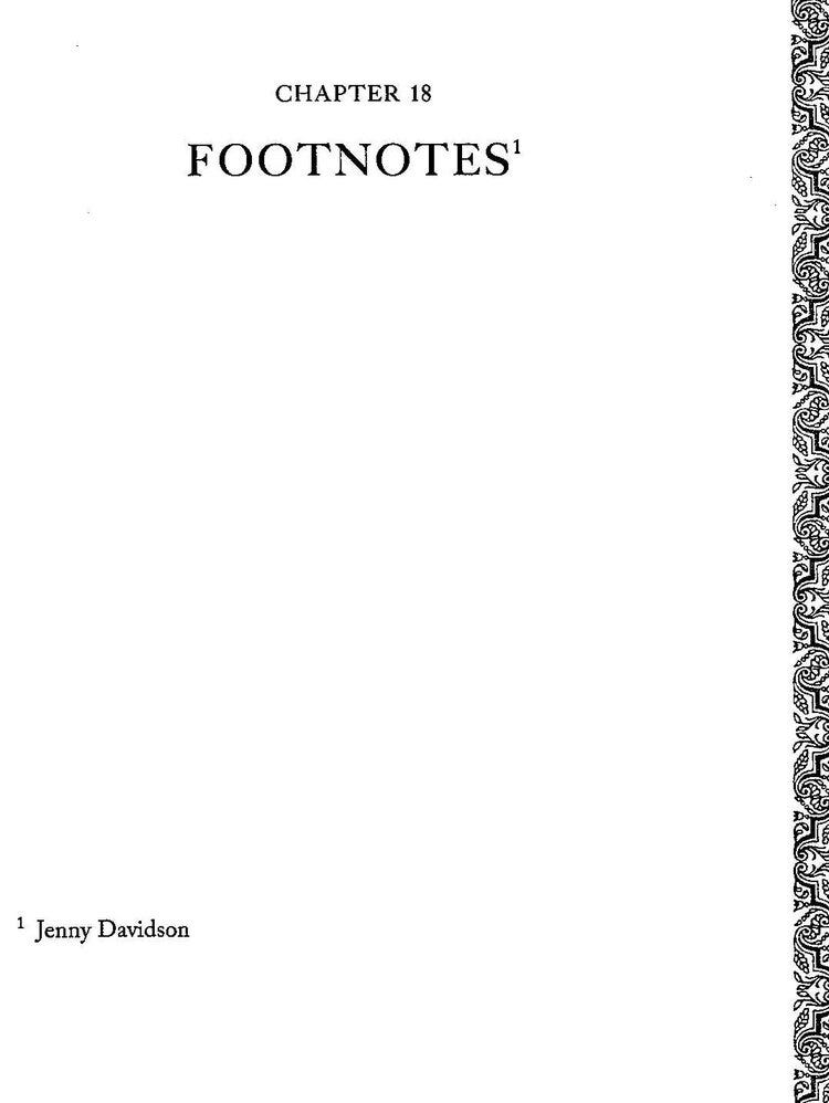 Title page of the chapter on footnotes.