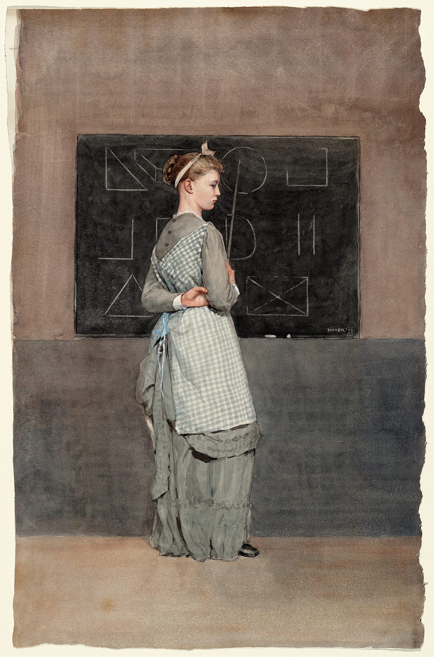 Blackboard (1877) by Winslow Homer (American, 1836-1910)