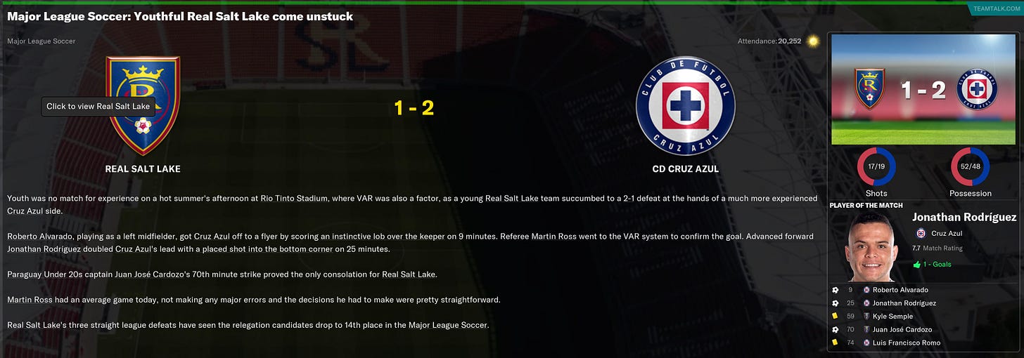 Football Manager 2021 Match Review