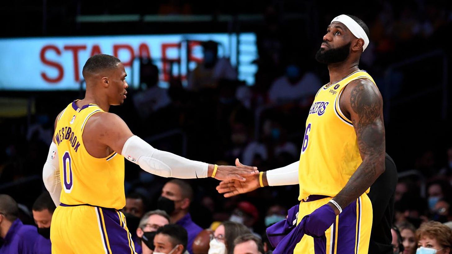 Lakers "brothers" LeBron James and Russell Westbrook - AS USA
