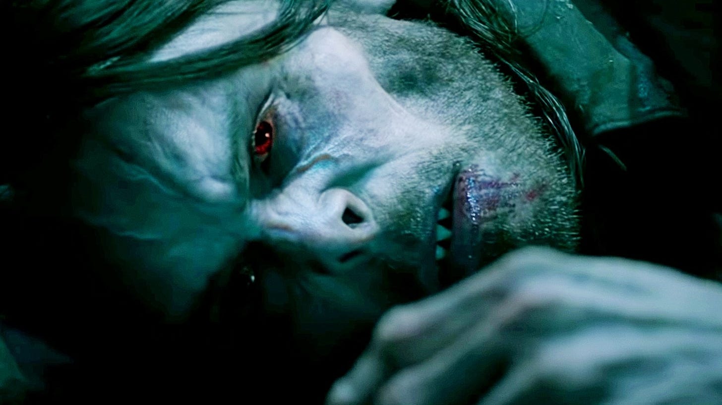 Jared Leto Becomes A Living Vampire In Morbius Transformation Scene