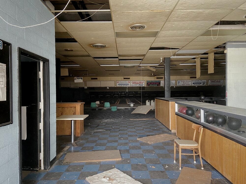 Inside the Bowling Alley,  July 25, 2020