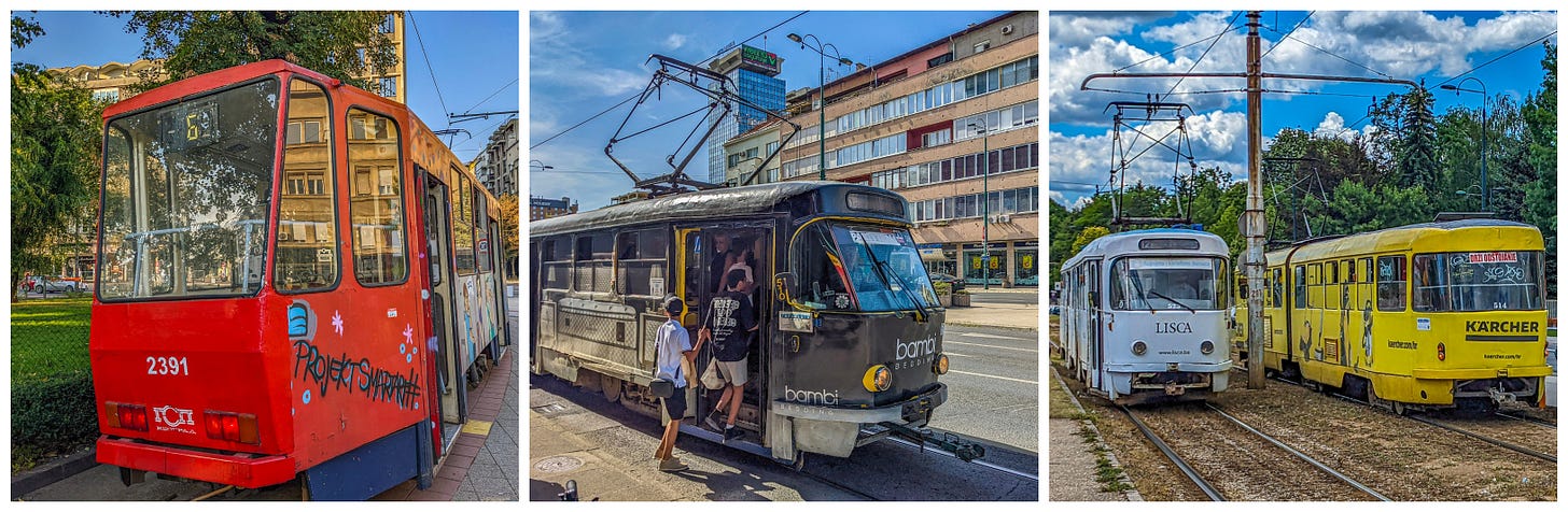 Public transportation is often less state-of-the-art in Eastern Europe.