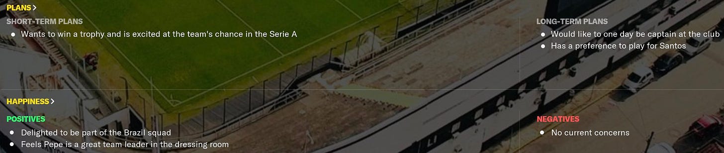 Football Manager 2021 Pelé Preferences
