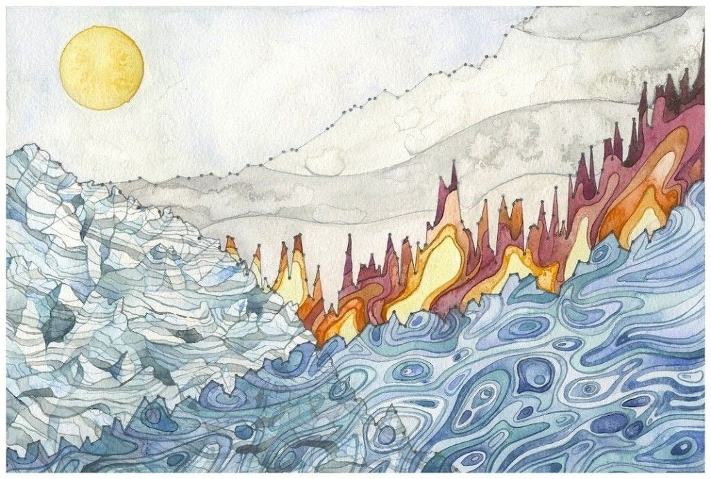 Painter captures the data of climate change in 7 stunning watercolors | Climate  change art, Climate change, Art