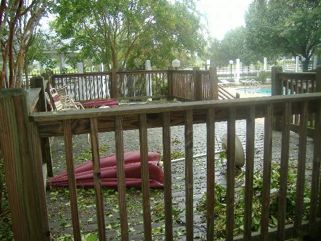 As one would expect, patio furniture is no match for the gusts.