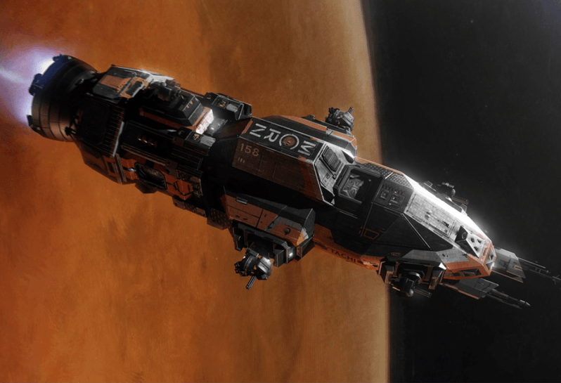 What is the Rocinante from The Expanse? It&#39;s too big for a fighter, which  would supplement a warship, but too small to be a battleship. Is it an odd  ship just for