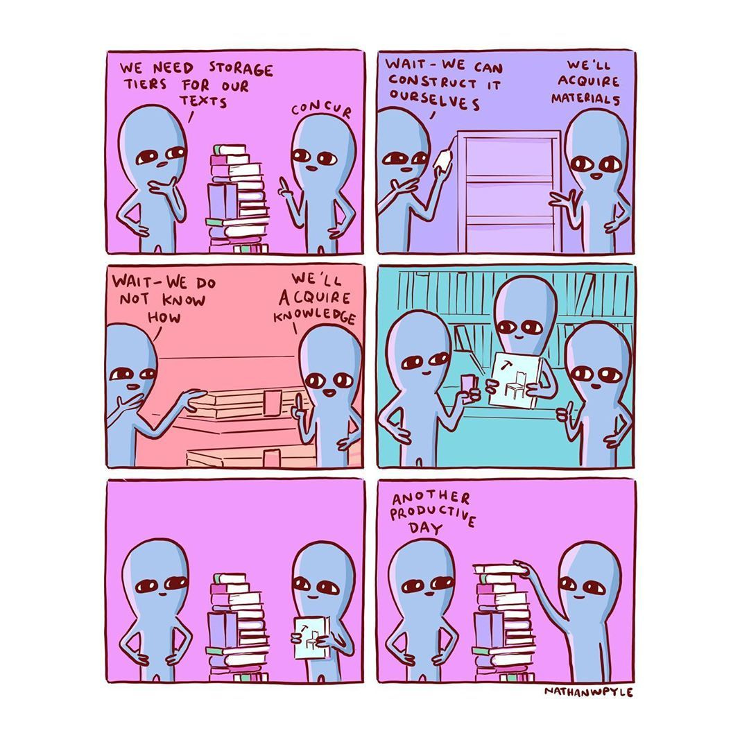 50.5k Likes, 142 Comments - Strange Planet (@nathanwpylestrangeplanet) on  Instagram: “p r o d u c t i v e” | Aliens funny, Funny memes images, Planet  comics