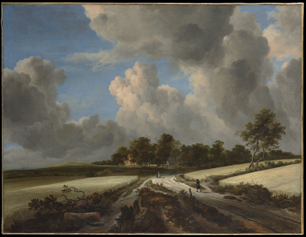 Wheat Fields, Jacob van Ruisdael (Dutch, Haarlem 1628/29–1682 Amsterdam), Oil on canvas 