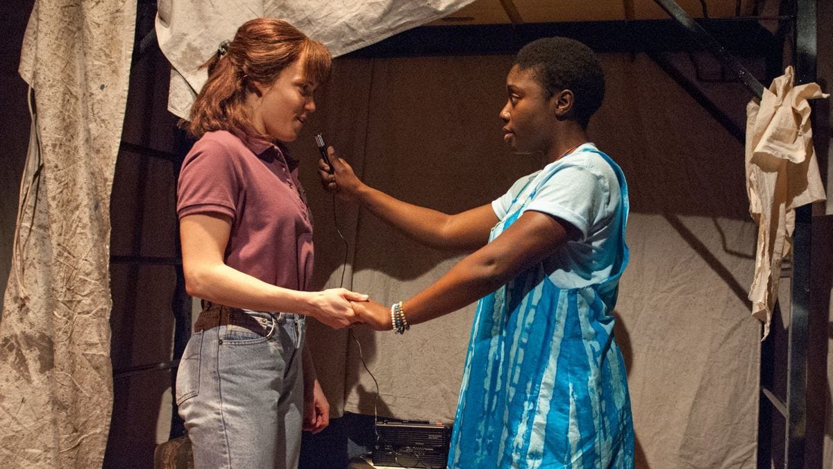 Cardboard Piano' at TimeLine is set in a war zone in Uganda, with a teen  couple trying to live and love - Chicago Tribune
