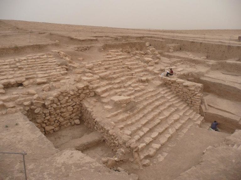 A stone stairway among the ruins of Urkesh