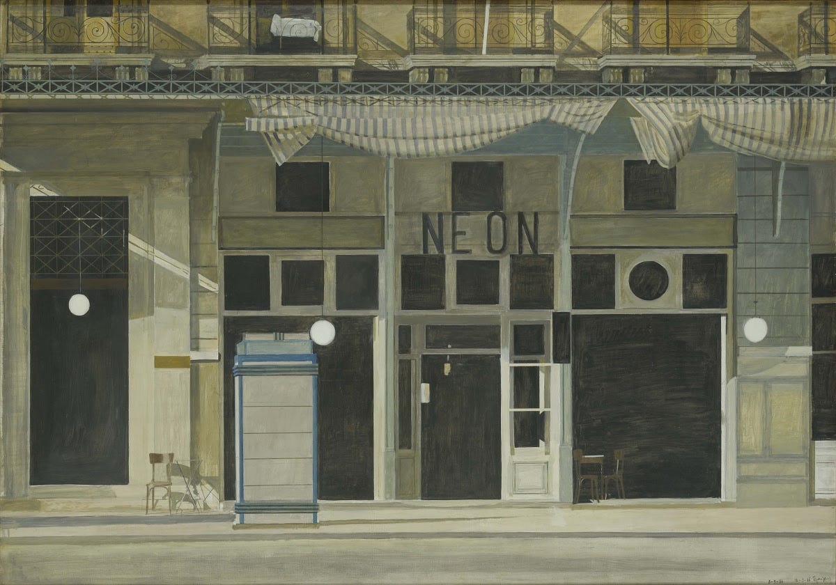 Neon" Café (Daytime) - Tsarouchis Yannis — Google Arts & Culture
