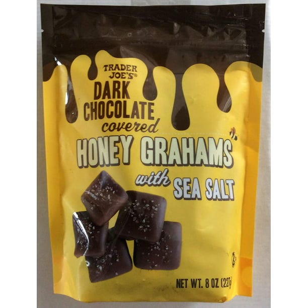 Trader Joe's Dark Chocolate covered Honey Grahams with Sea Salt, 8