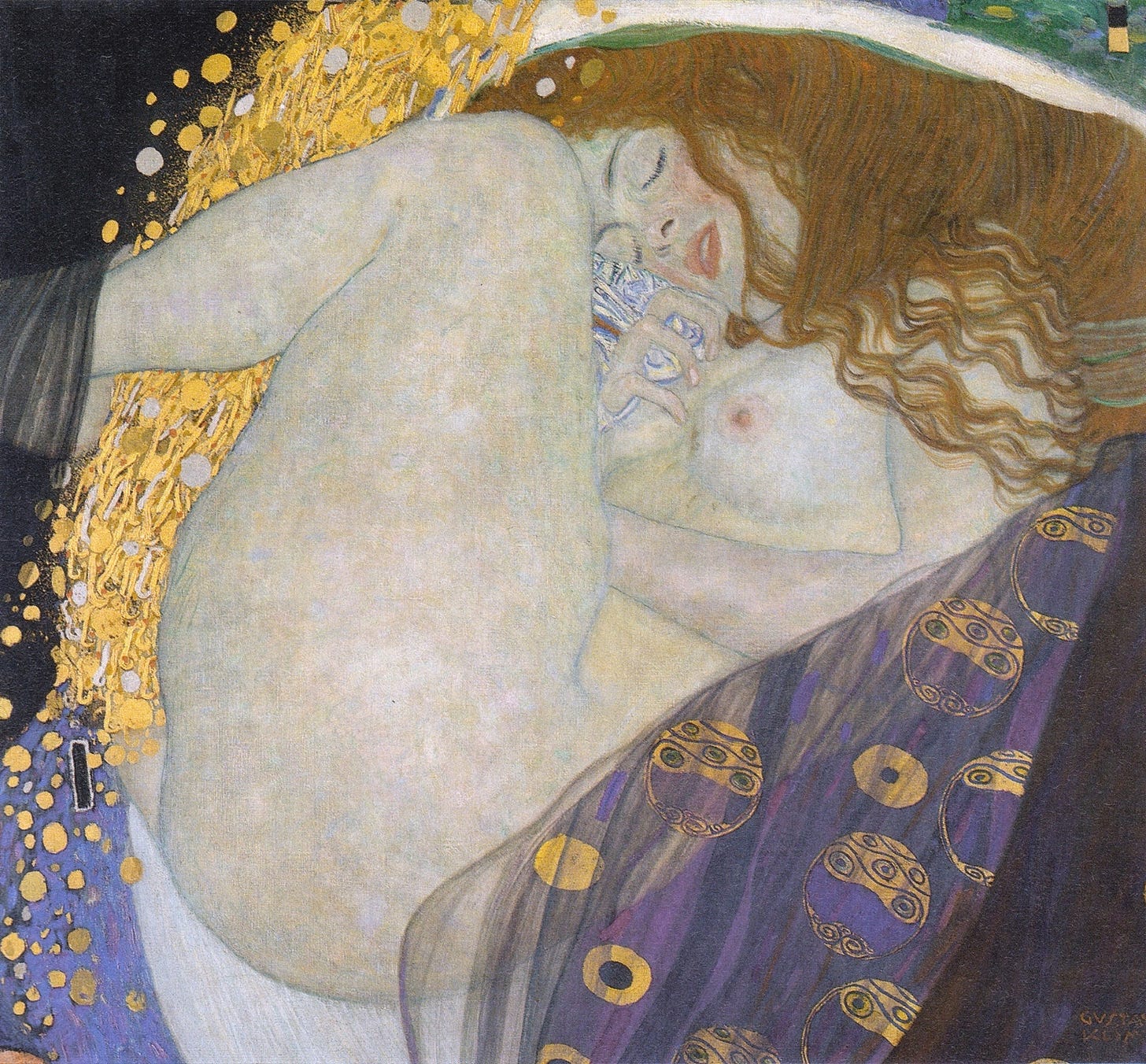 Danae (1907) by Gustav Klimt