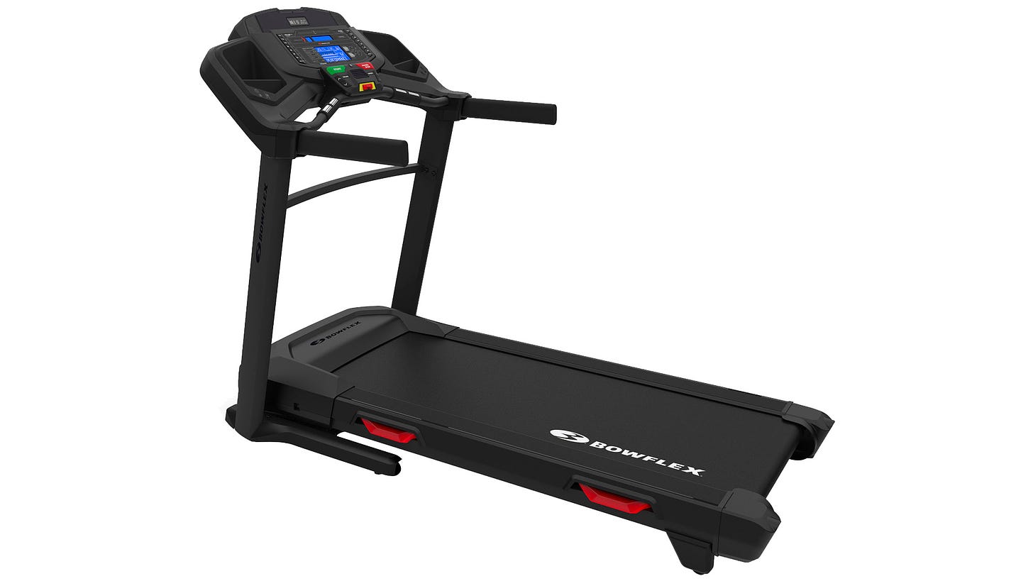 Bowflex treadmill on a white background