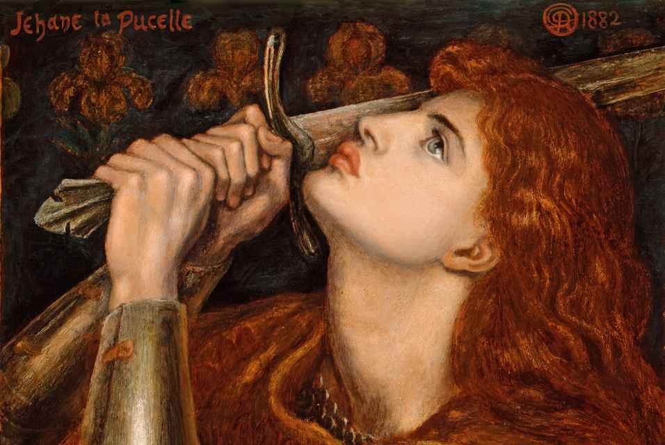 Pre Raphaelite Art: Dante Gabriel Rossetti - Joan of Arc, 1882 detail
