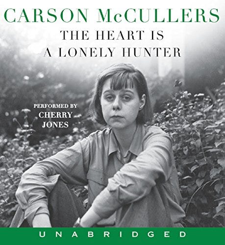 The audiobook cover of The Heart is a Lonely Hunter