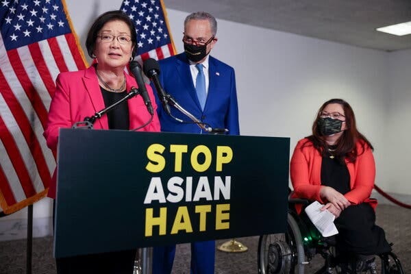 The measure, sponsored by Senator Mazie Hirono of Hawaii, would establish a position at the Justice Department to expedite the agency’s review of hate crimes and expand the channels to report such cases.