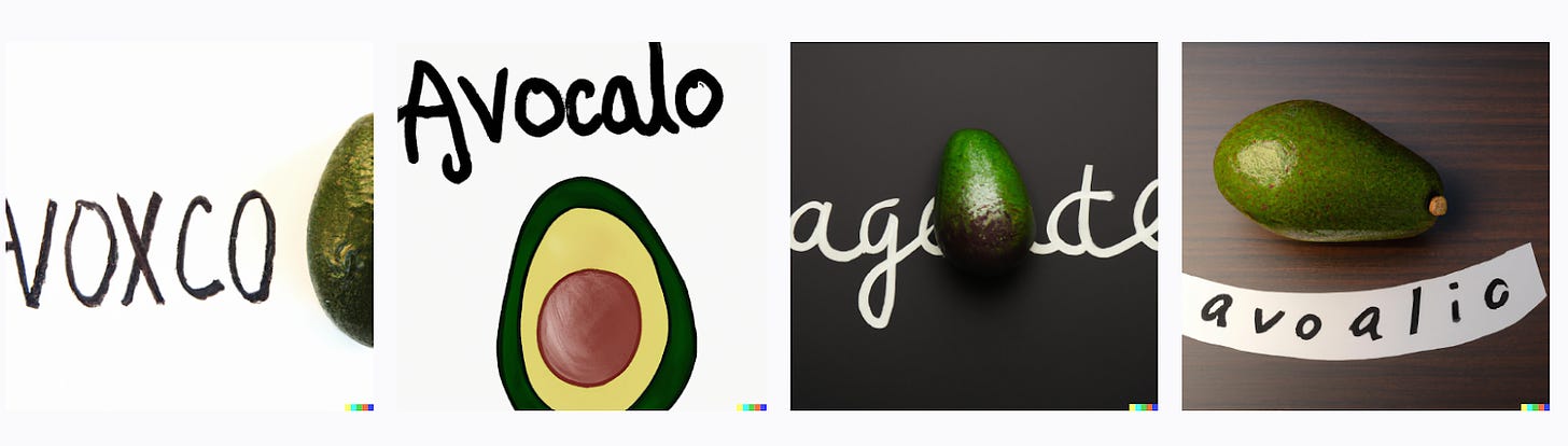Avocado spelled wrong