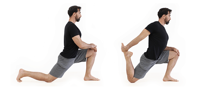 kneeling lunge hip flexors stretch