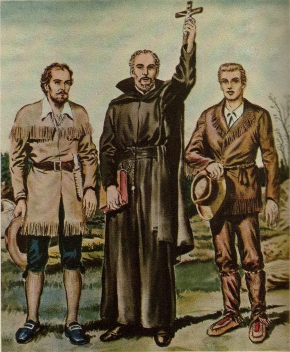 Saint Isaac Jogues, with two companions