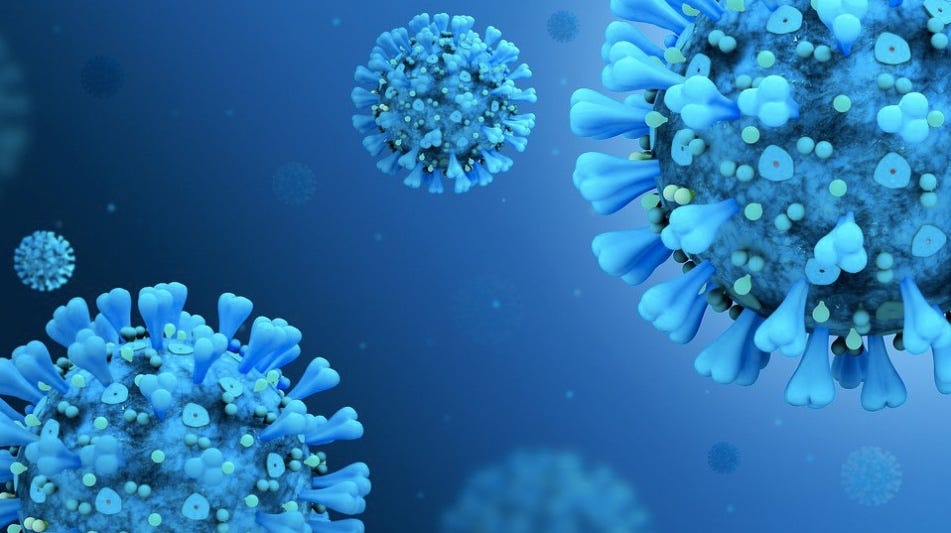 COVID-2019 virus via Pixabay: https://pixabay.com/photos/coronavirus-disease-covid-2019-5060427/