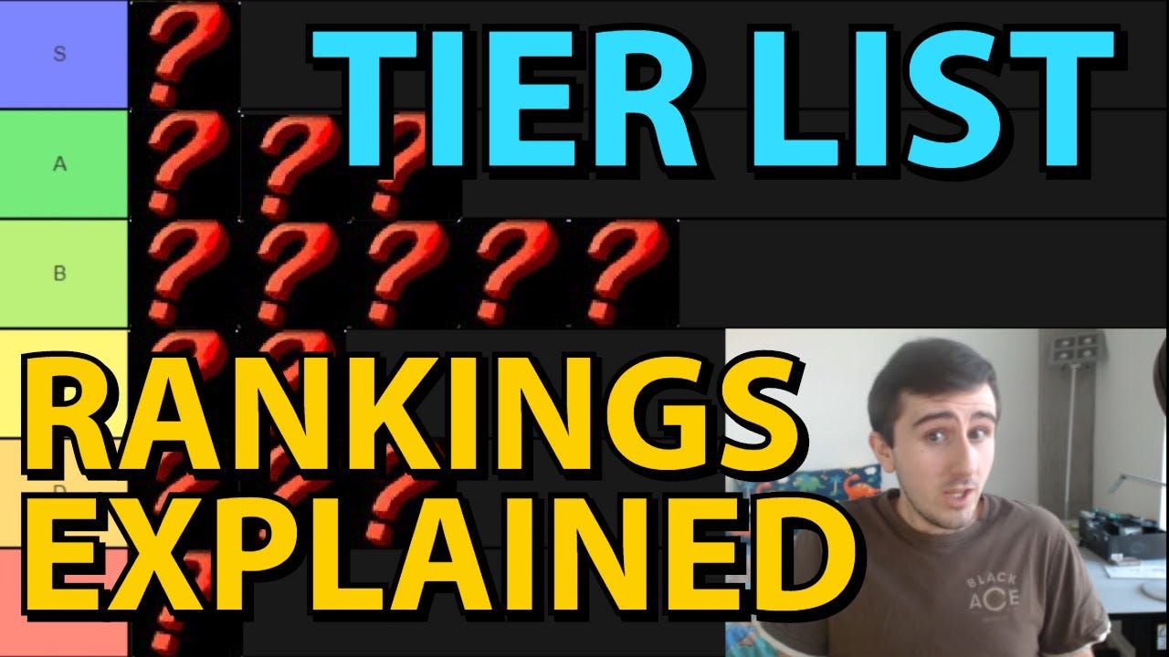 Tier List Rankings Explained - YouTube