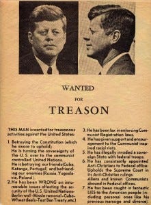 jfk wanted for treason poster