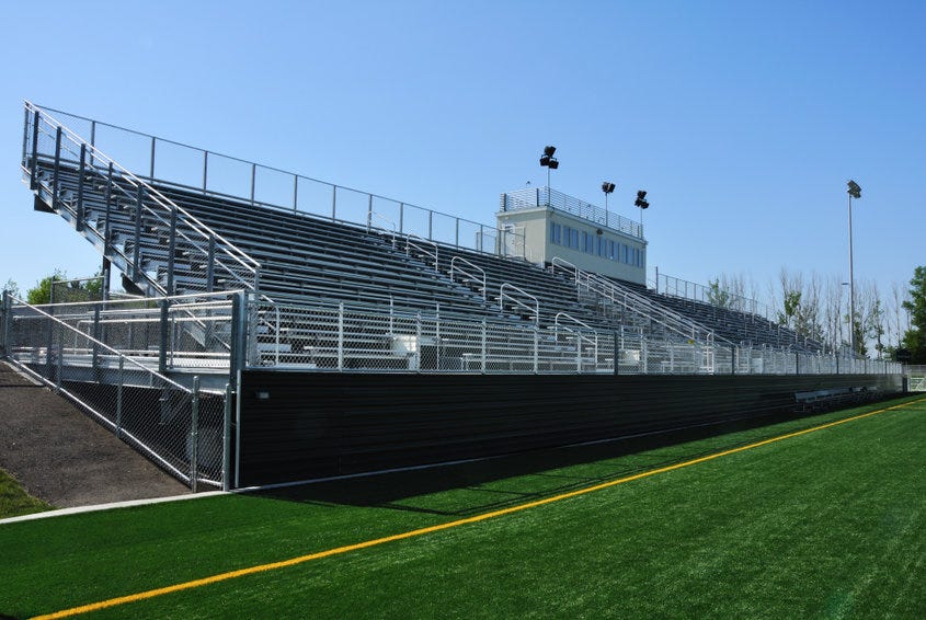 High School Football stadium bleachers