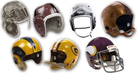 Leatherhead to Radio-head: The Evolution of the Football Helmet ...