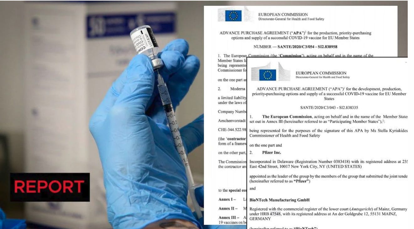 “The Long Term Effects and Efficacy of the Vaccines Are Not Currently Known” – The Purchase Agreement Between the EU Commission and Pfizer