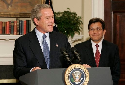 File:George W Bush and Alberto Gonzales.jpg