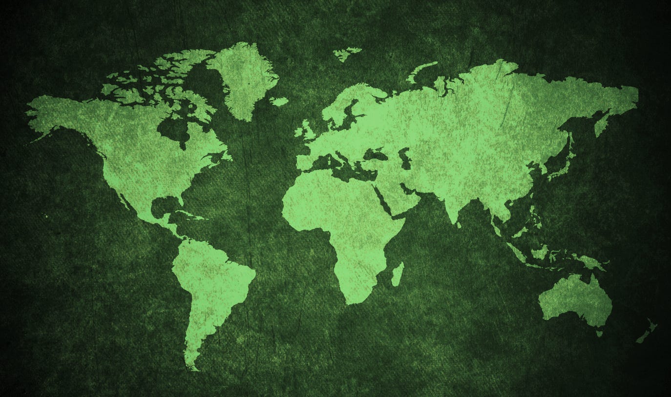 The map of the greenest countries in the world - Ecobnb