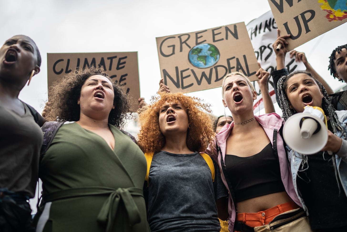 Women at a climate change protest