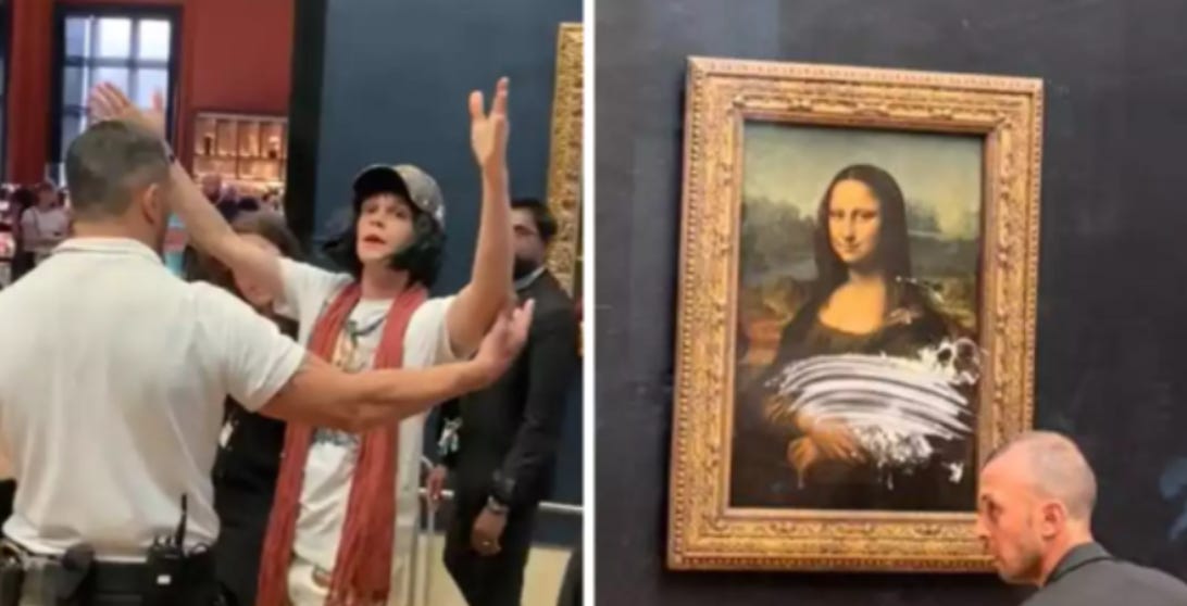 Man Tries To Vandalise The Mona Lisa