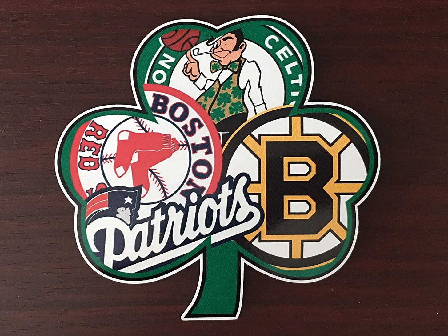 Amazon.com: Boston Guy Sports Teams England Patriots Red Sox Bruins Celtics  Mash Up Laptop iPad Car Window Vinyl Sticker Decal" Buy 3 get 1 Free!":  Handmade