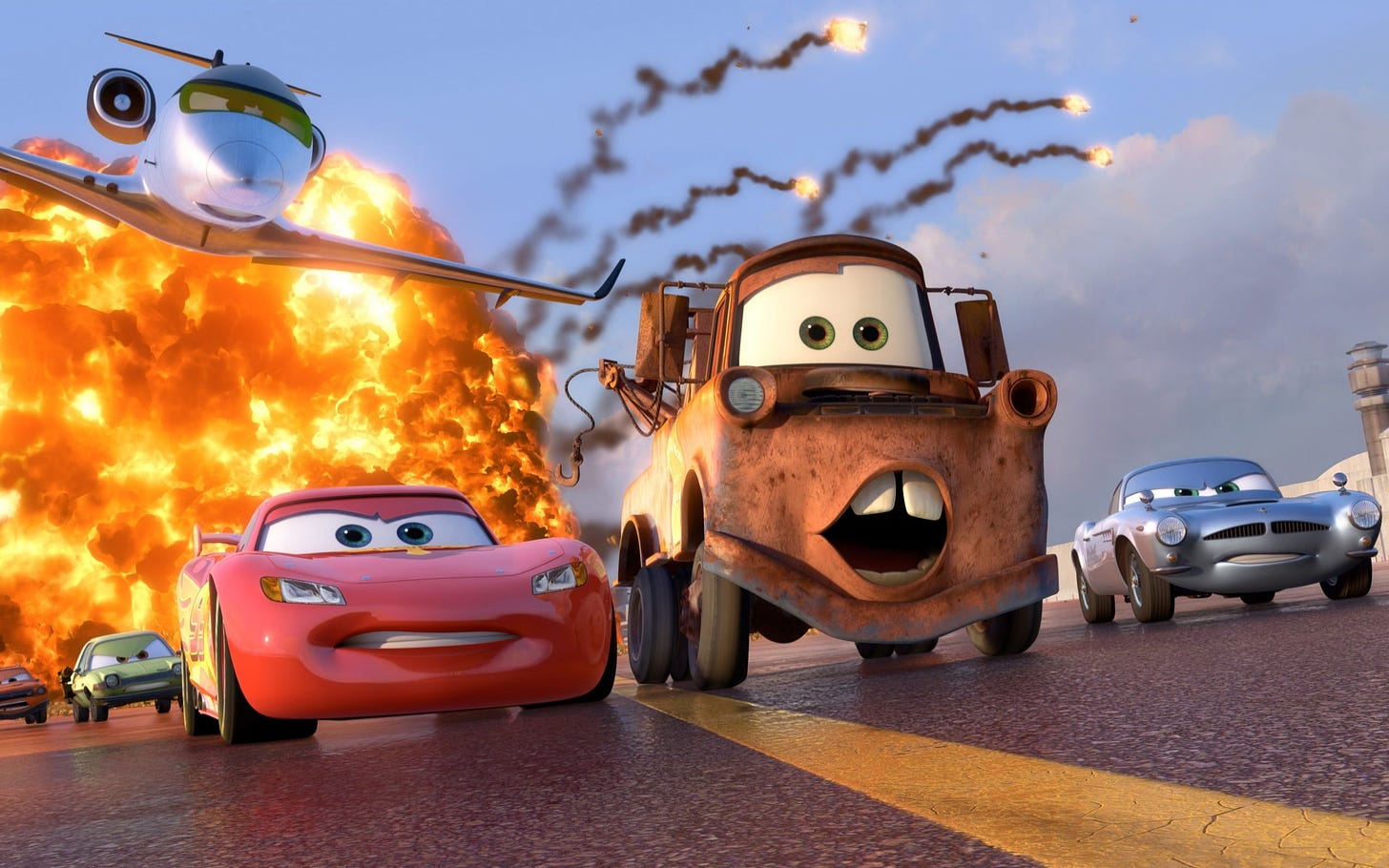 Disney Pixar Cars Lightning McQueen and Mater wallpaper #machine the  explosion #sport #cartoon #Lightning #r… | Cars disney pixar, Personajes  cars, Animación disney