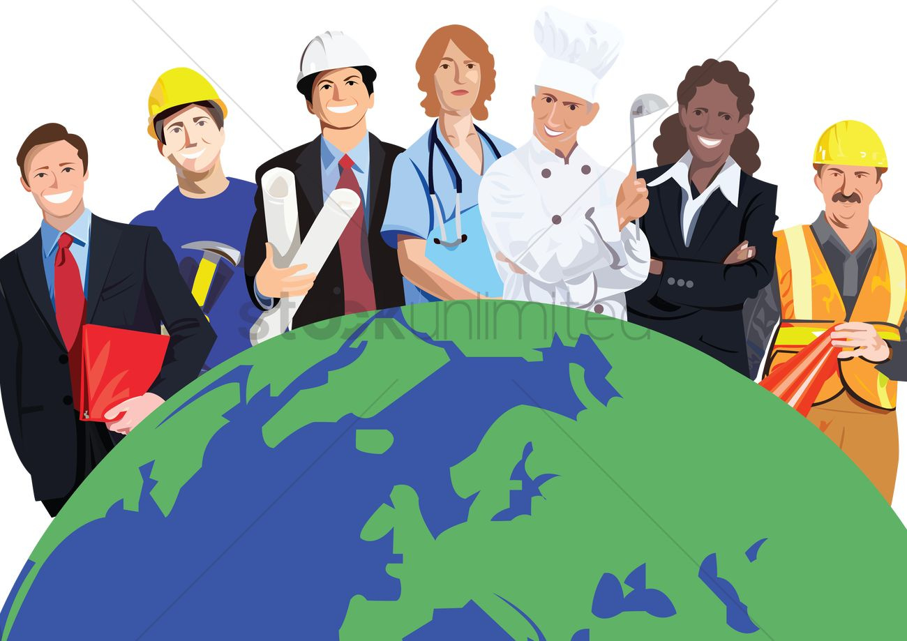 People from various professions around the world Vector Image - 1263296 |  StockUnlimited