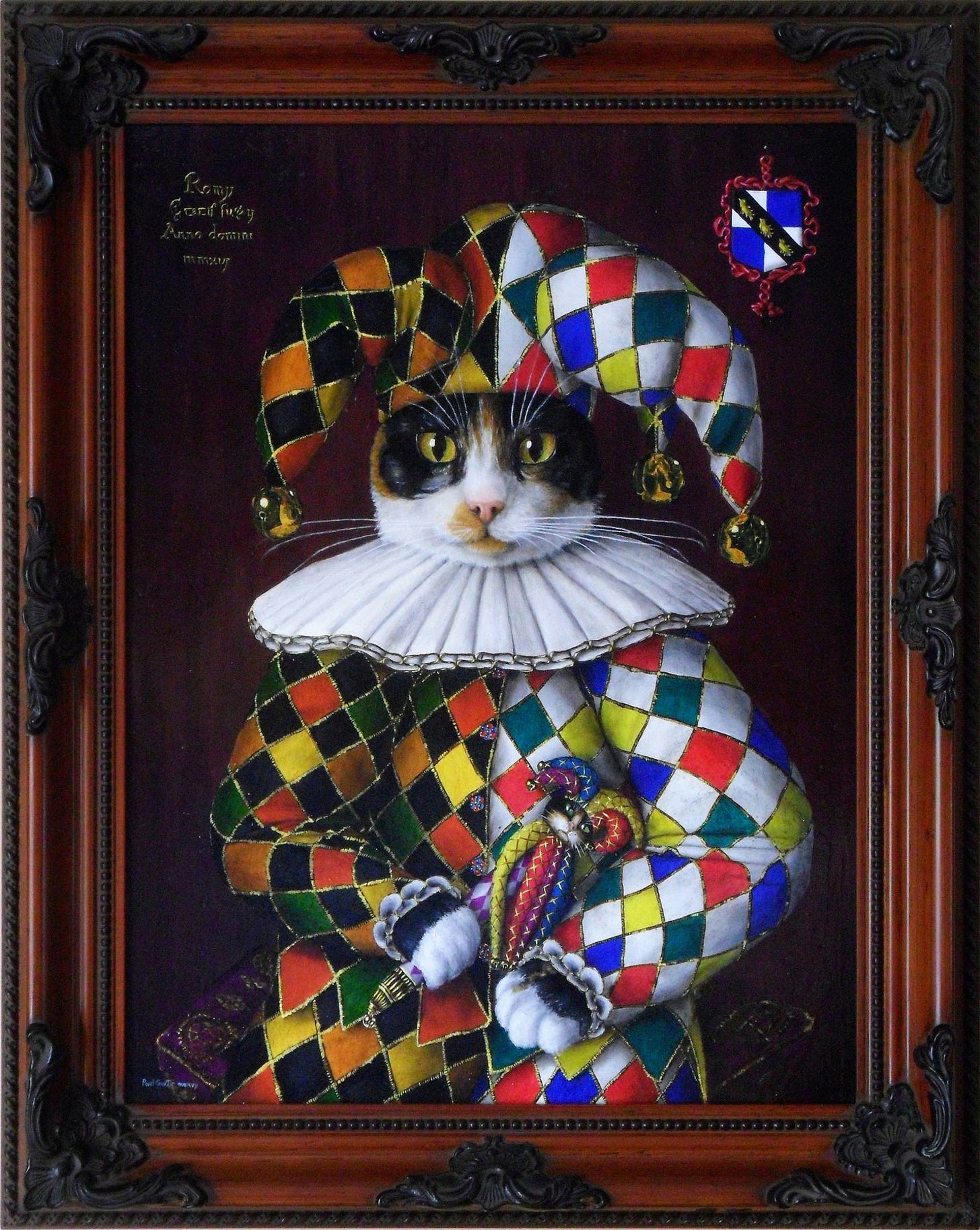 Romy the Elizabethan Jester Painting by Paul Grosse | Saatchi Art