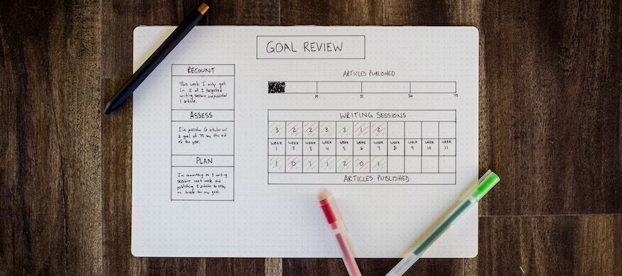 Goal Review notebook writing plan