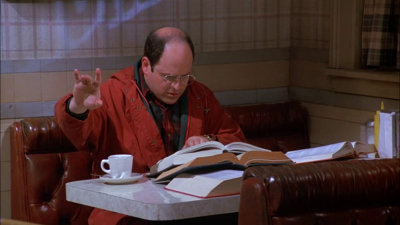 Let's show some love for abstinent, intelligent, science reading,  Portuguese speaking George. It was a short life, but he lived it fully. : r/ seinfeld