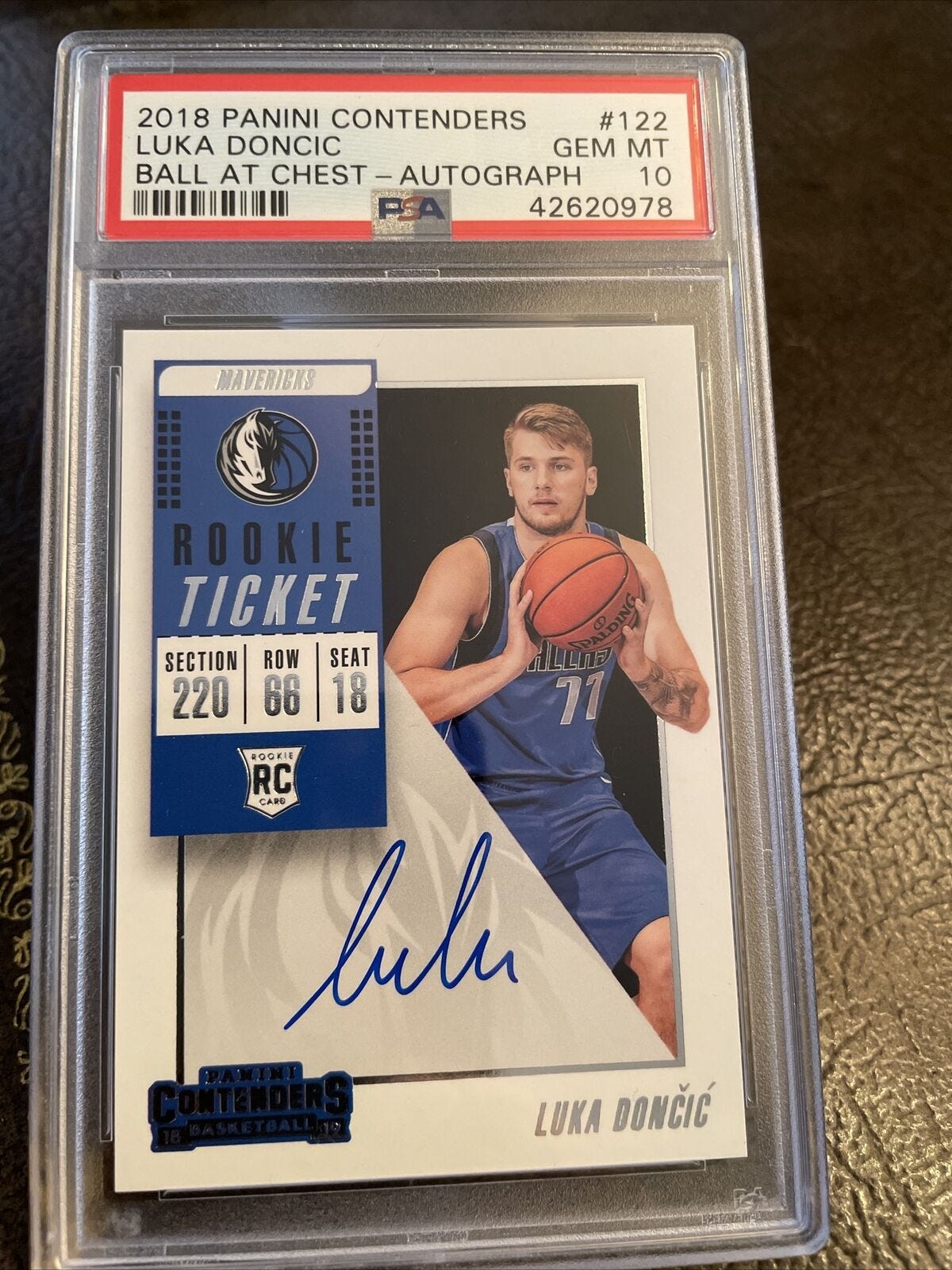 Image 1 - 2018-Luka-Doncic-Contenders-Auto-Rookie-Ticket-Variation-RC-Psa-10-Gem-Mint-READ